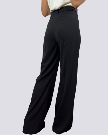 Pantaloni a palazzo in Crepe Essential nero