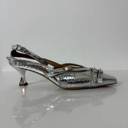 Wo Milano Scarpa Slingback con Tacco