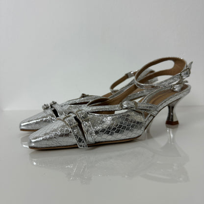 Wo Milano Scarpa Slingback con Tacco