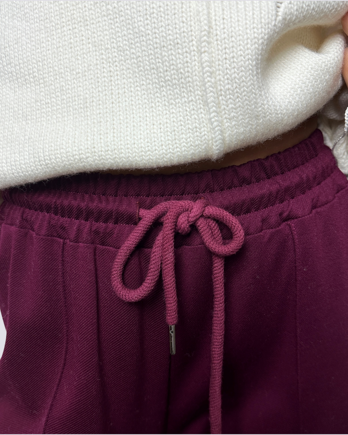 Pantalone con coulisse bordeaux