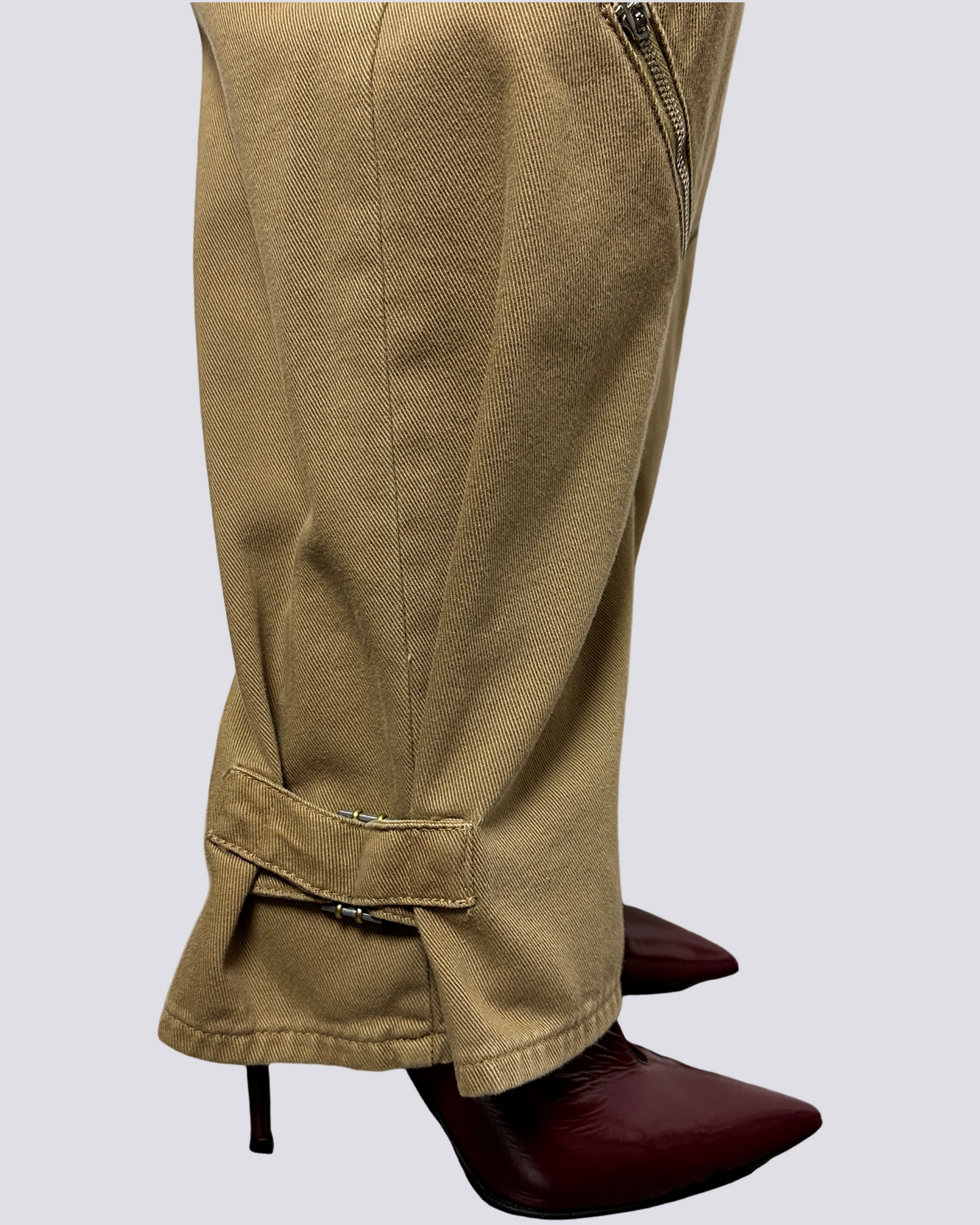 Pantalone cargo cammello