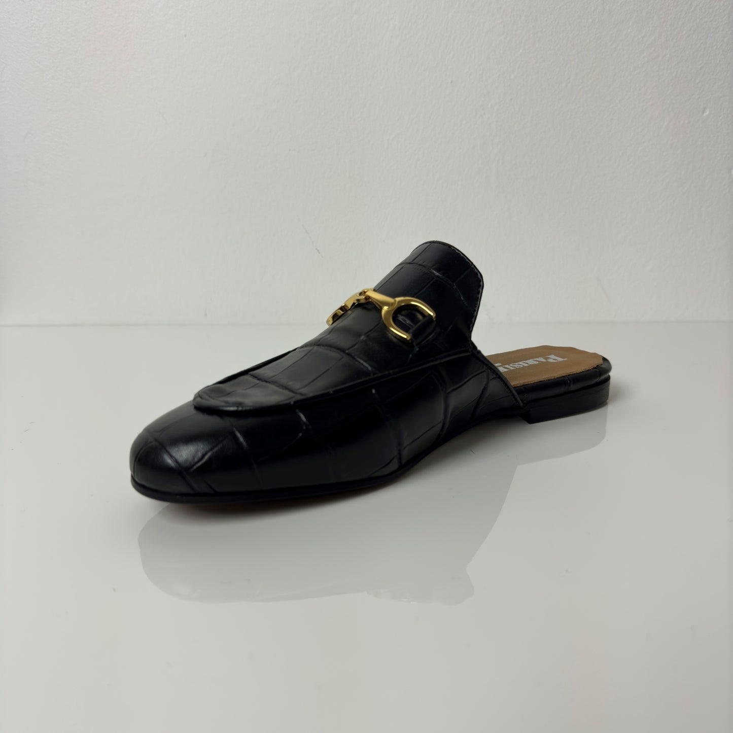 Parisienne Slipper in Pelle Nero