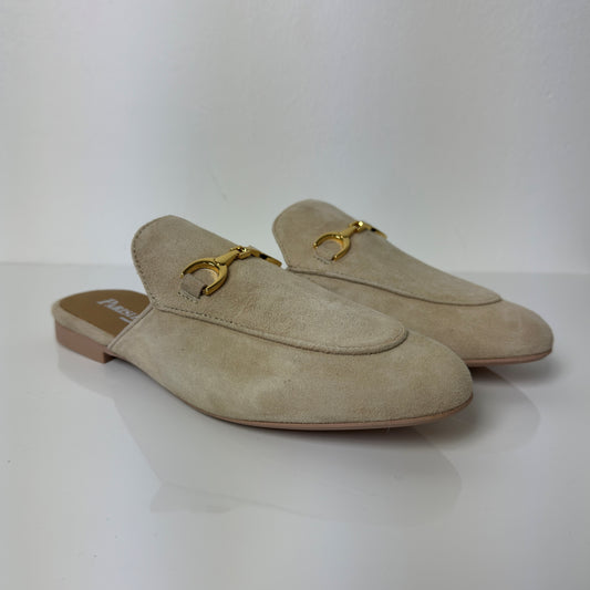 Parisienne Slipper in Pelle Scamosciata Avorio