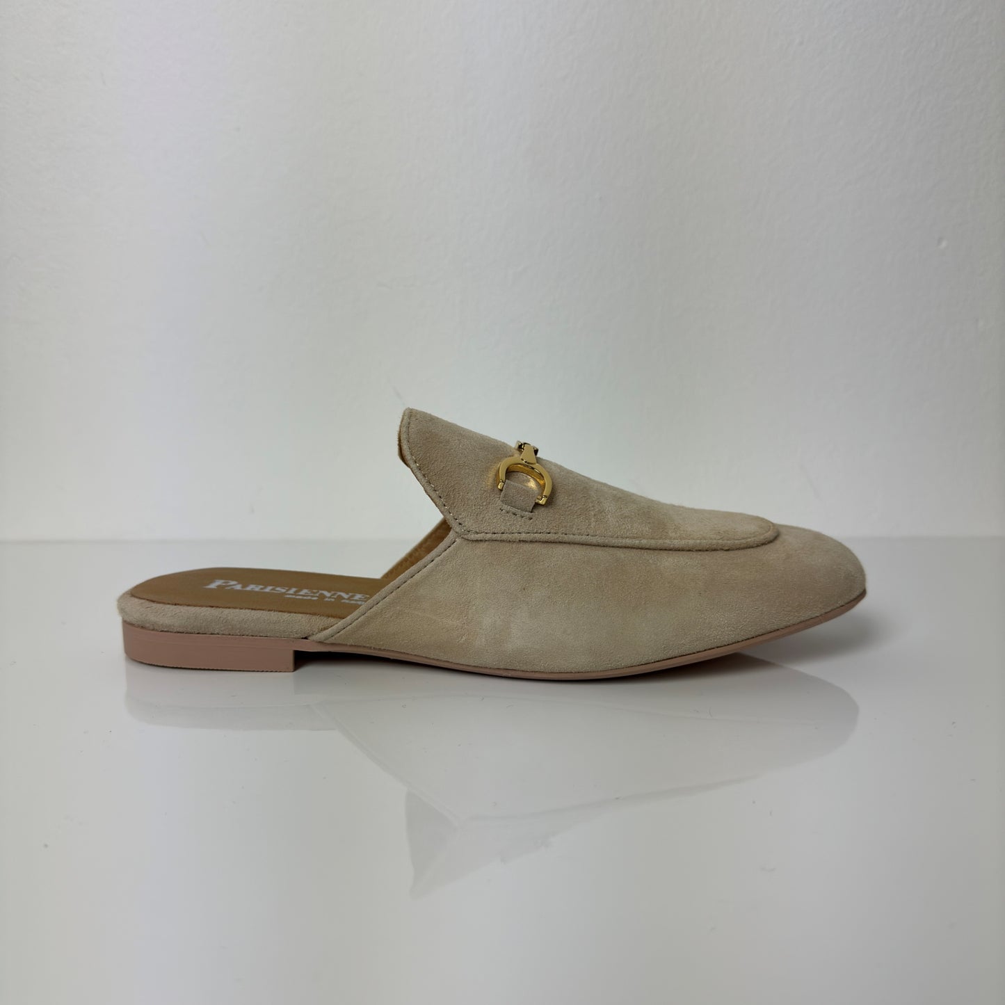 Parisienne Slipper in Pelle Scamosciata Avorio