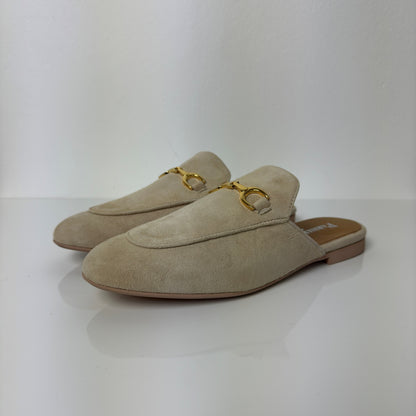 Parisienne Slipper in Pelle Scamosciata Avorio