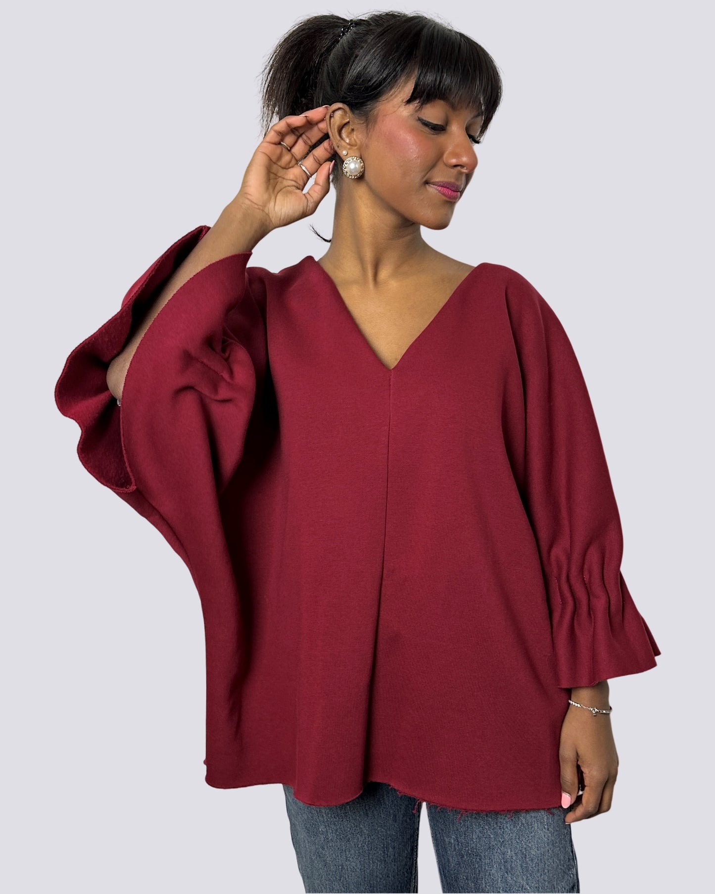 Maglia felpa bordeaux