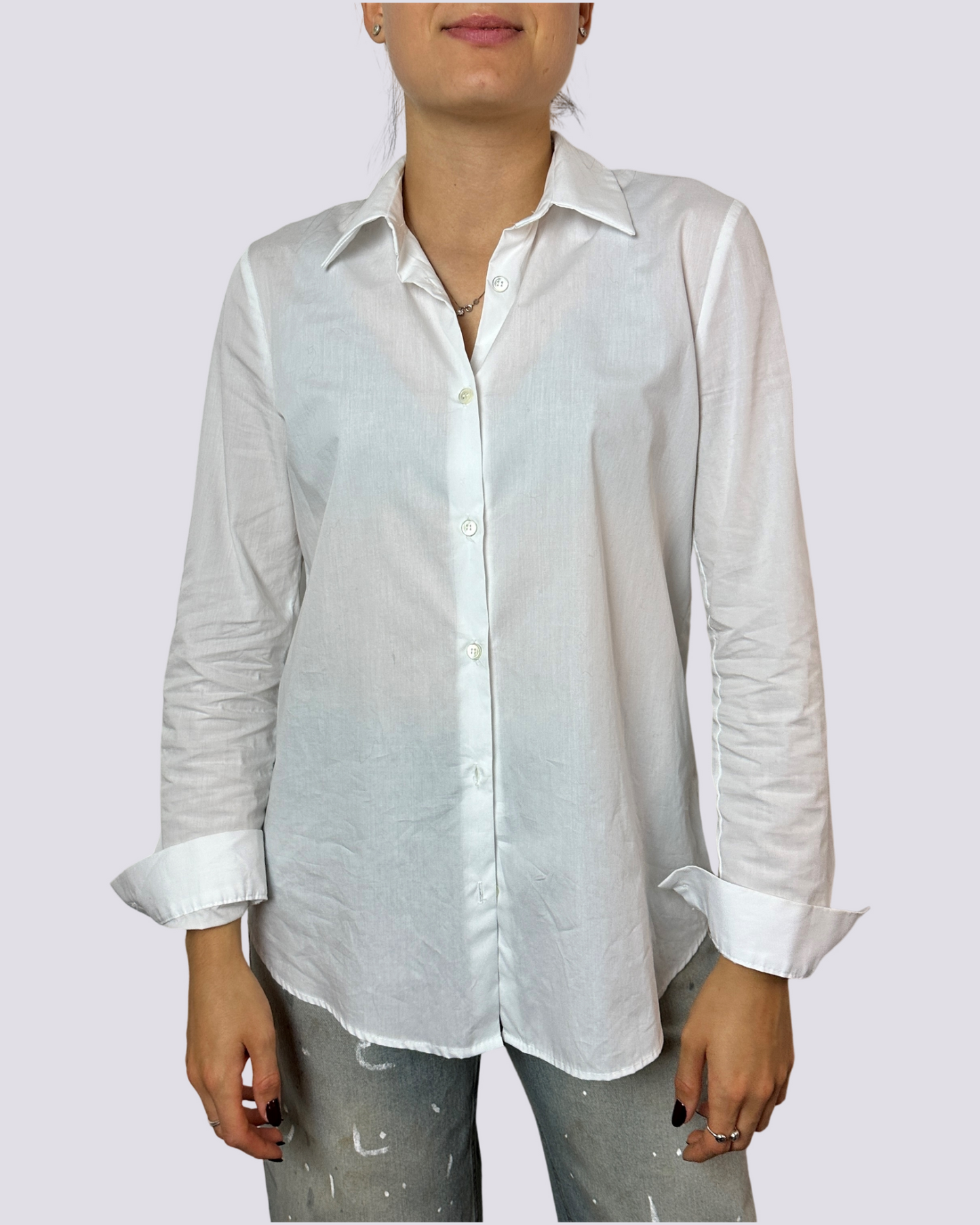 Camicia in cotone bianco