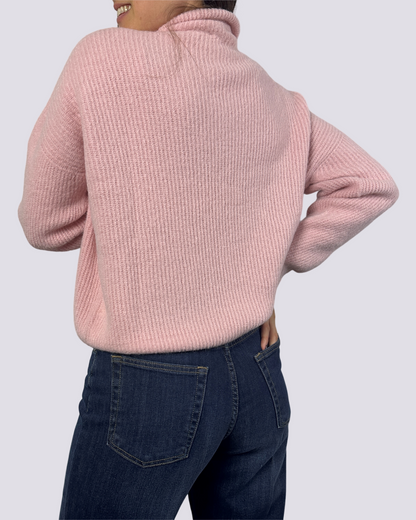 Maglione con collo alto Rosa