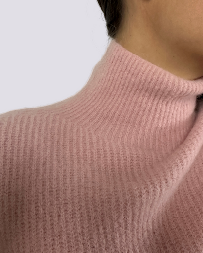 Maglione con collo alto Rosa