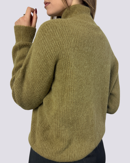 Maglione con collo alto Verde